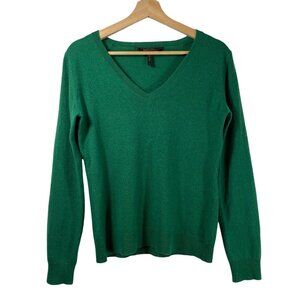 BCBGMAXAZRIA Women's V-neck Knit Sweater Green Size S